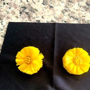 Bright Yellow Stud Earrings